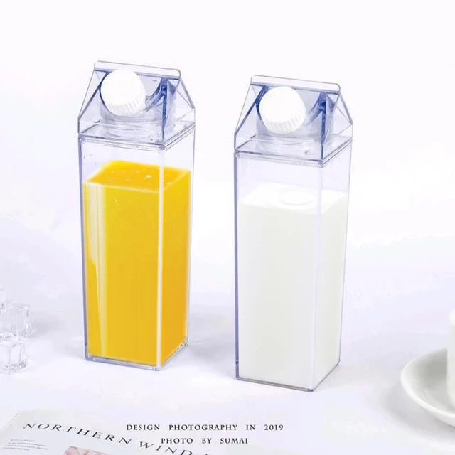 Milk Carton Bottle 500ml Acrylic Plastic