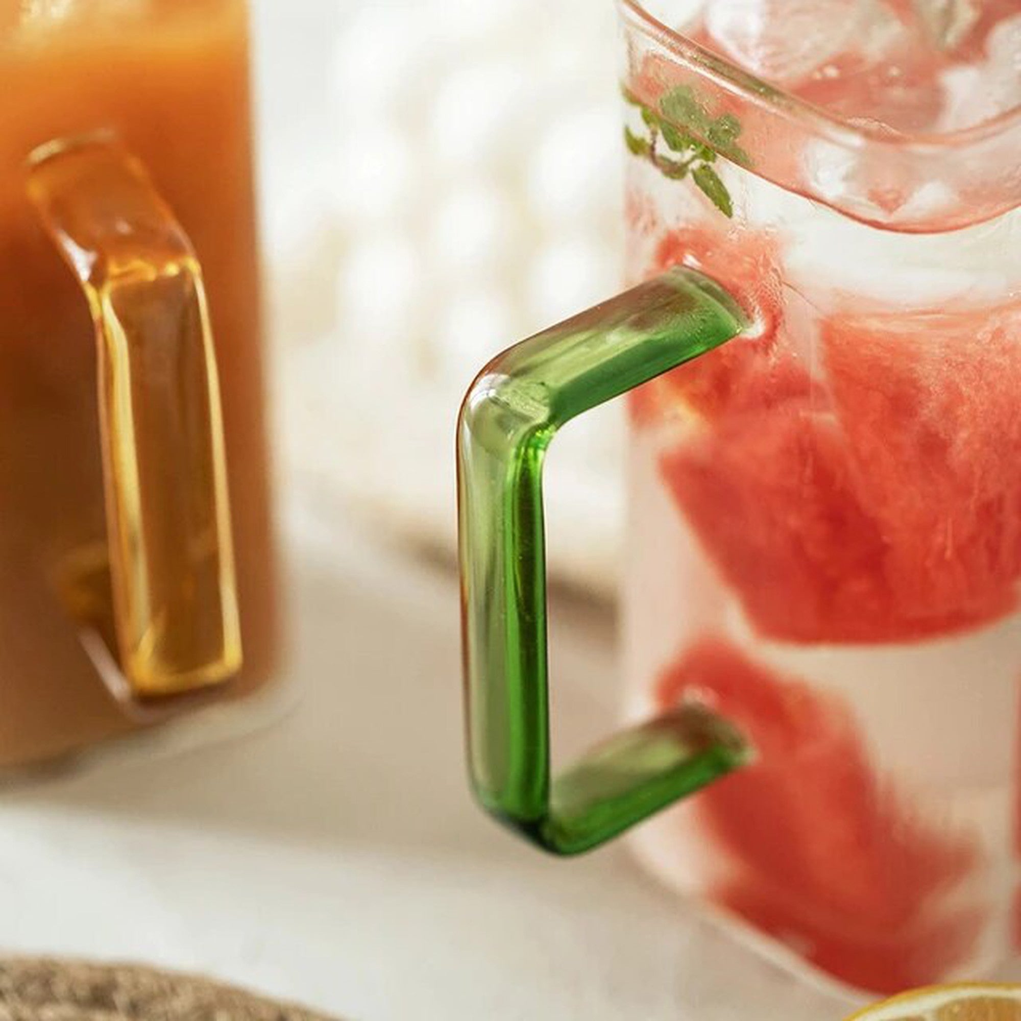 Glass Drinking Mug 370ml Borosilicate with Handle