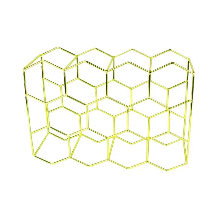 Continental Homeware Bottle Holder 11 Grid Yellow Copper CH618