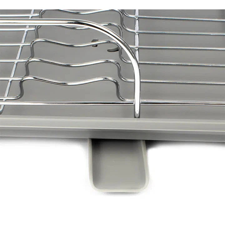 Continental Homeware Dish Rack Chrome & Grey Plastic CH614