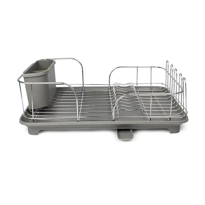 Continental Homeware Dish Rack Chrome & Grey Plastic CH614
