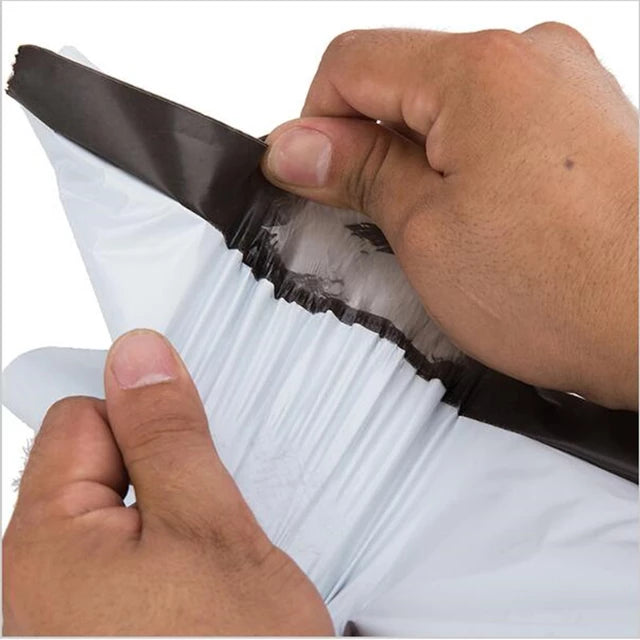 Tamper Proof White Courier Bag 38x53cm Self Adhesive Seal Packaging Pouch 30mic 1pc
