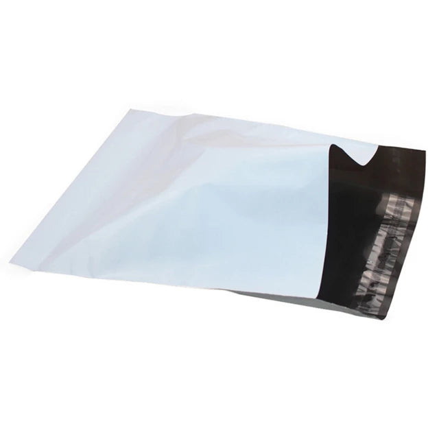 Tamper Proof White Courier Bag Self Adhesive Seal Packaging Pouch 75microns - Heavy Duty Virgin Material