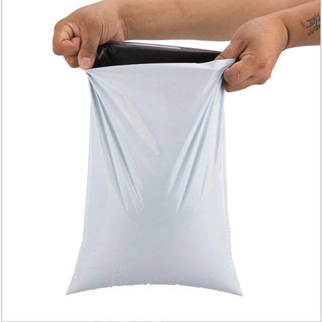 Tamper Proof White Courier Bag 28x42cm Self Adhesive Seal Packaging Pouch 30mic 1pc