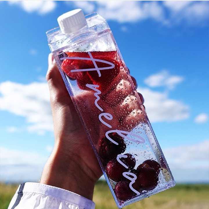 Milk Carton Bottle 500ml Acrylic Plastic