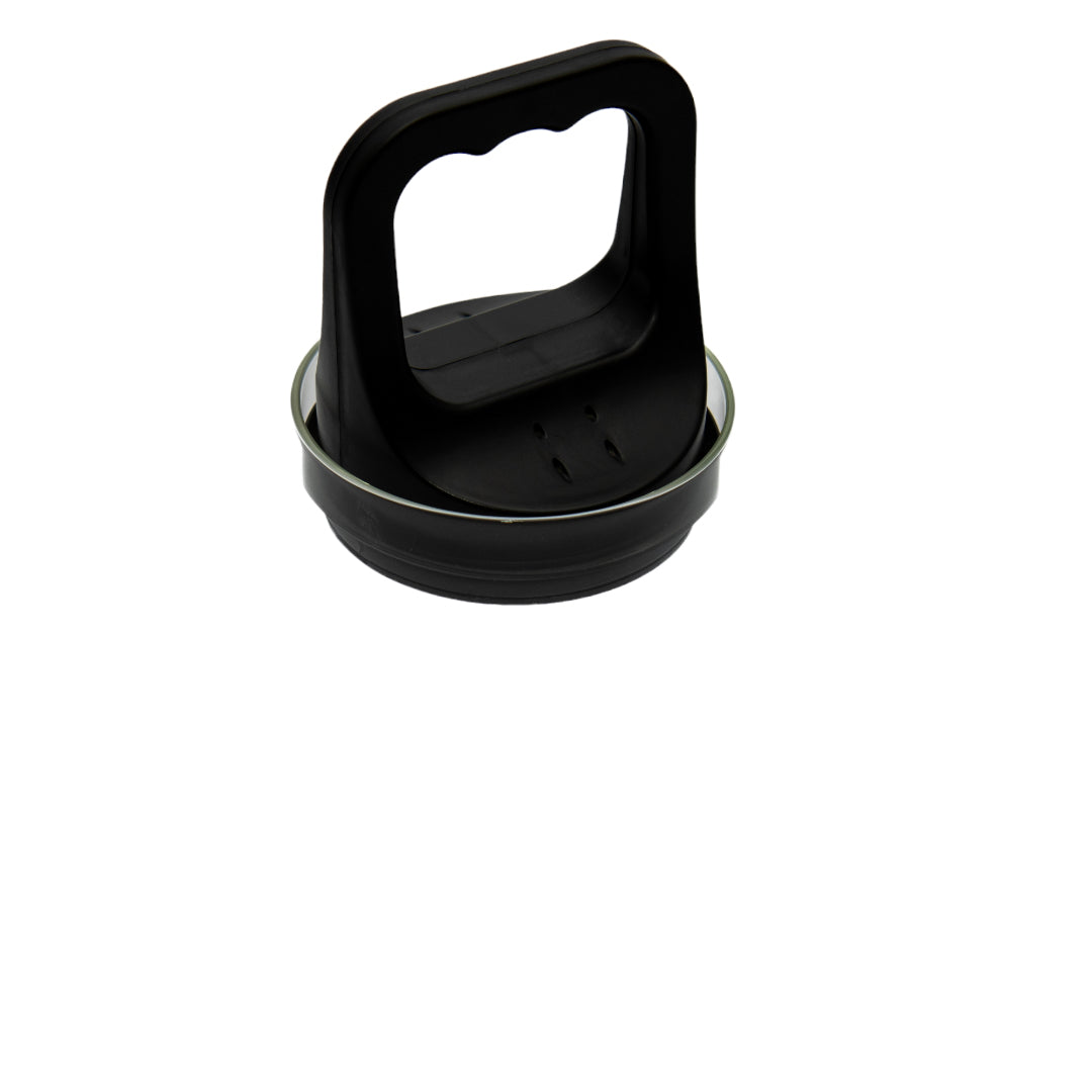 Aqua Glass Cannister Pull Suction Vacuum Lid Black 1.4L 27129