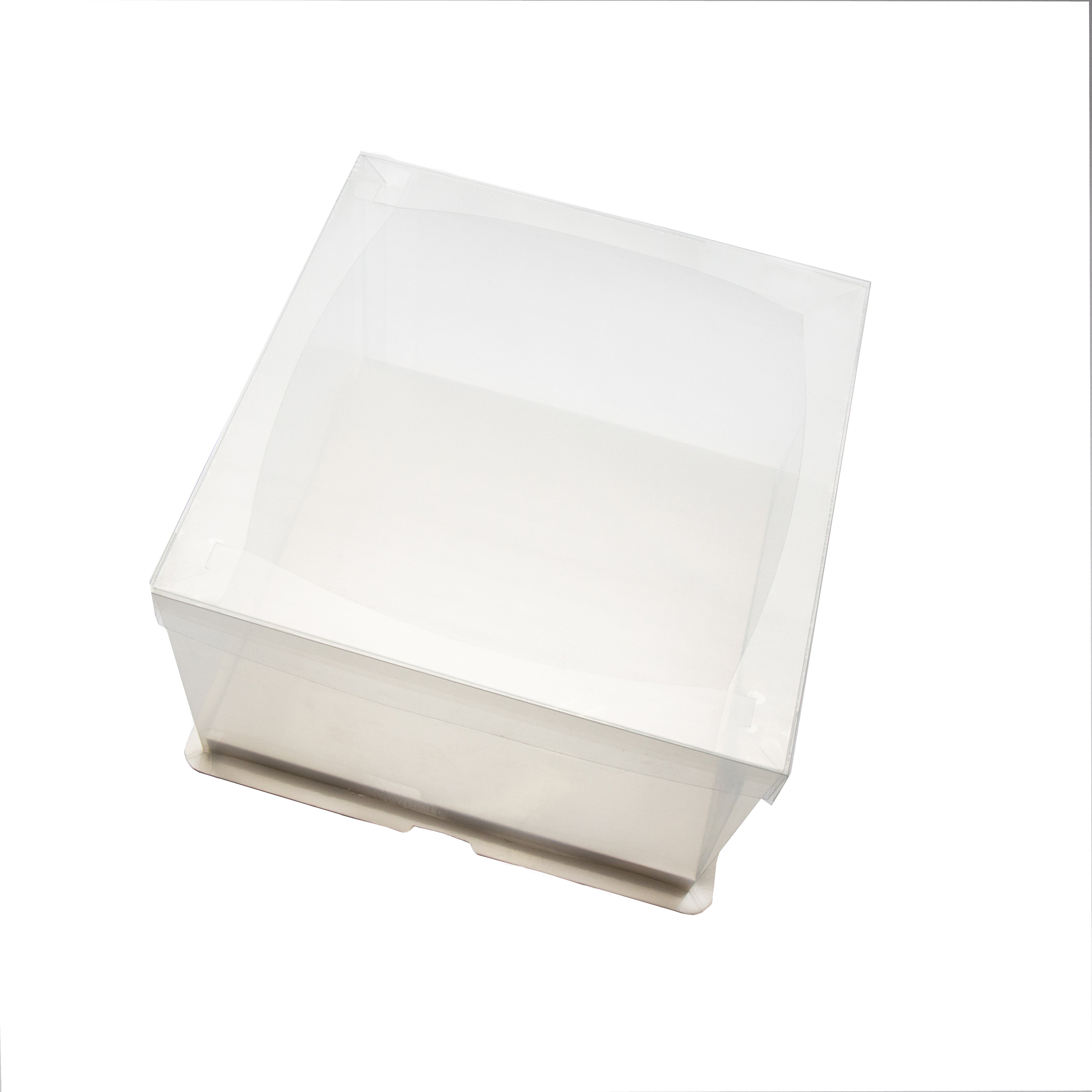 PVC Cake Gift Box Transparent Single Layer Square Heigthened
