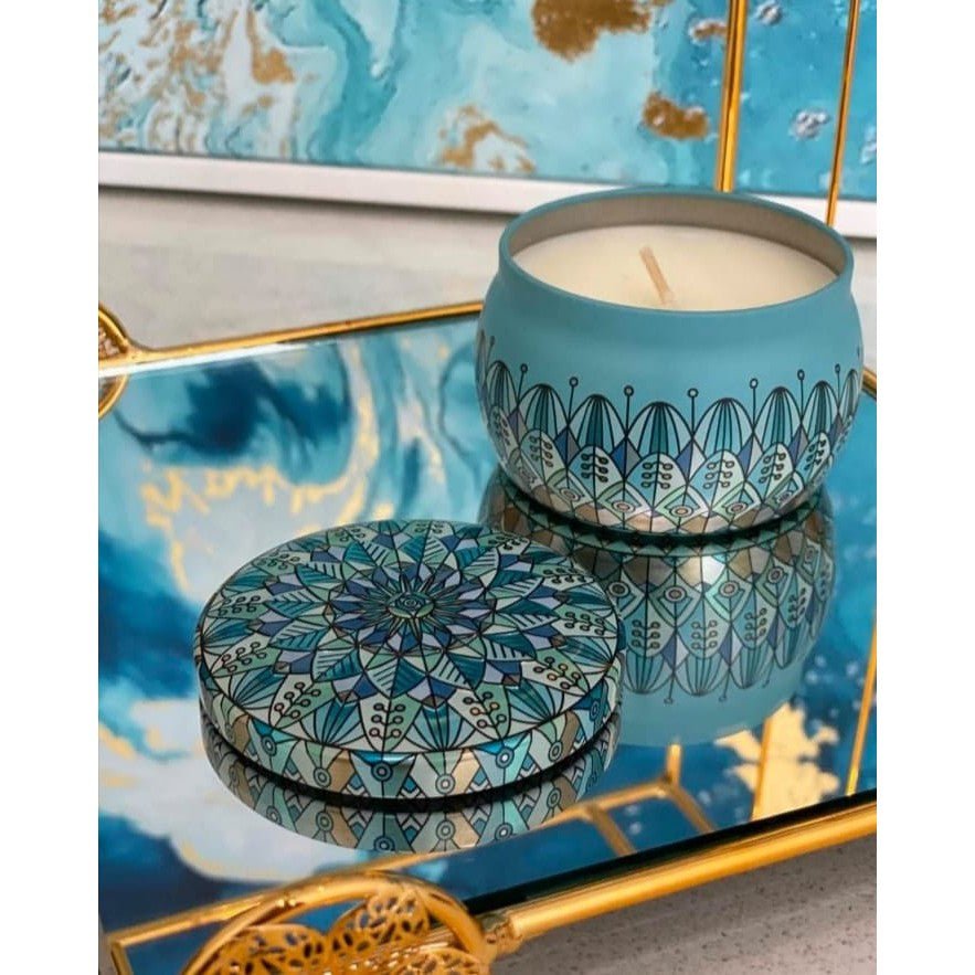 Moroccan Inspired Scented Tin Candle 4pc Gift Box Set