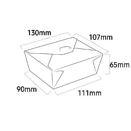 Kraft Paper Food Lunch Box No.1 800ml 10pack