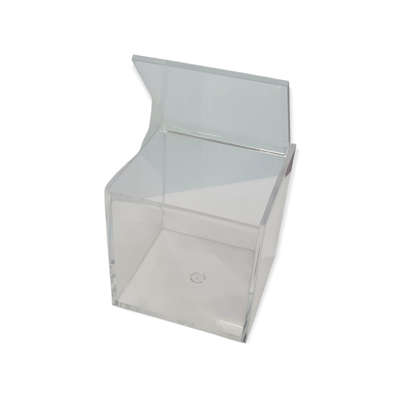 Acrylic Gift Box Square 10x10x10cm Super Transparent with Flip Lid