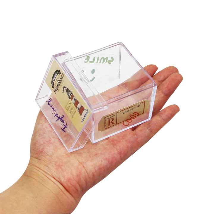 Acrylic Gift Box 5-Sided Cube Display Square with Lid 4.5x4.5x4.5cm