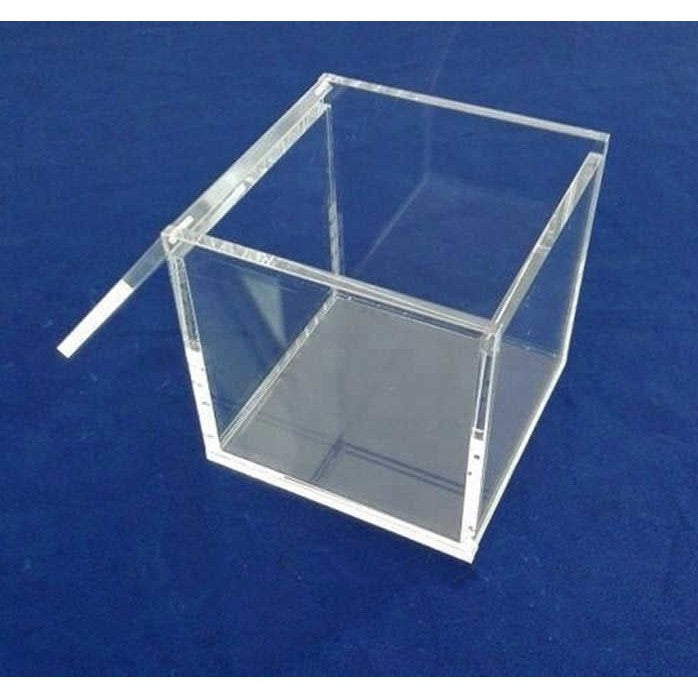 Acrylic Gift Box Square 6x6x6cm Super Transparent with Flip Lid