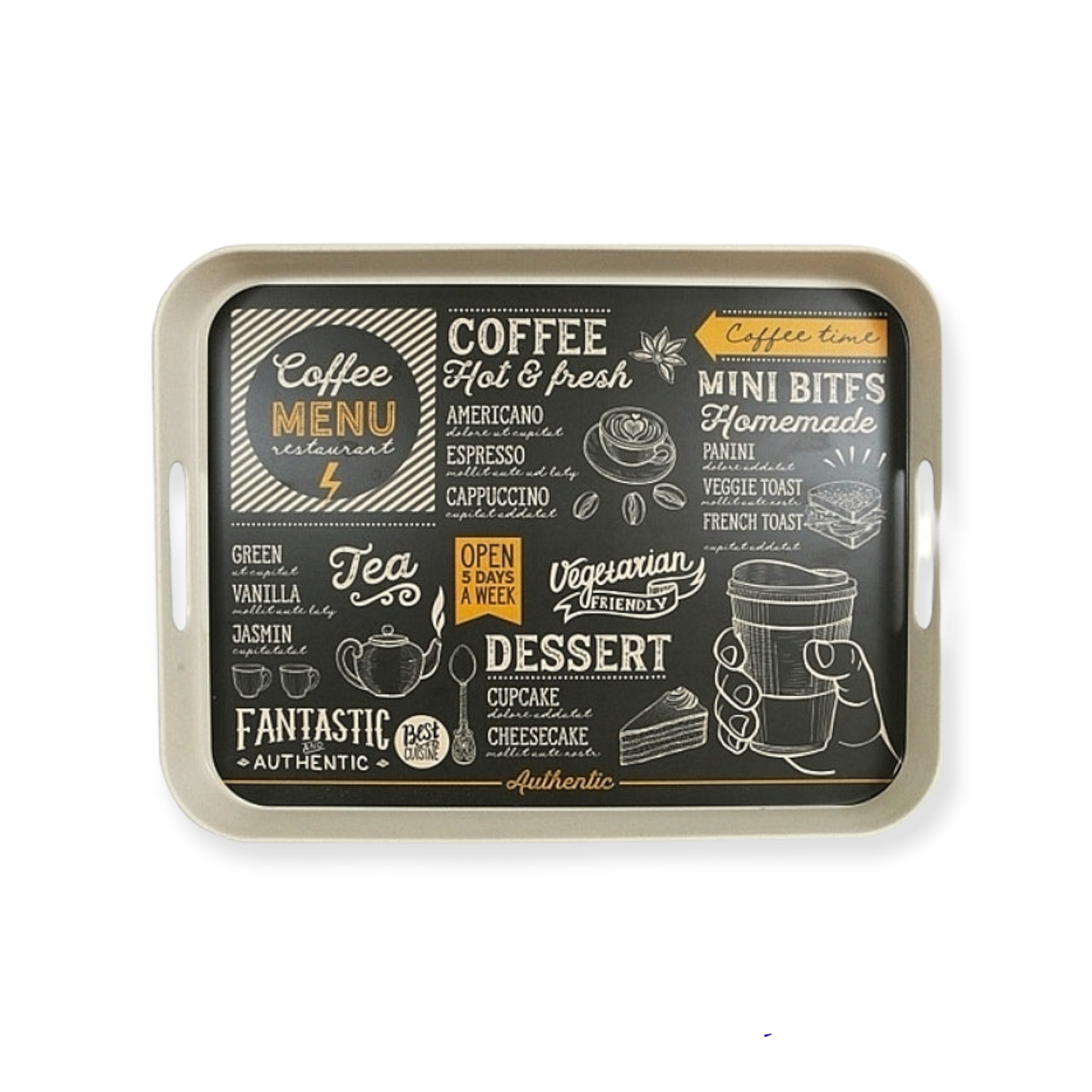 Melamine Bamboo Serving Tray Rectangle 21654