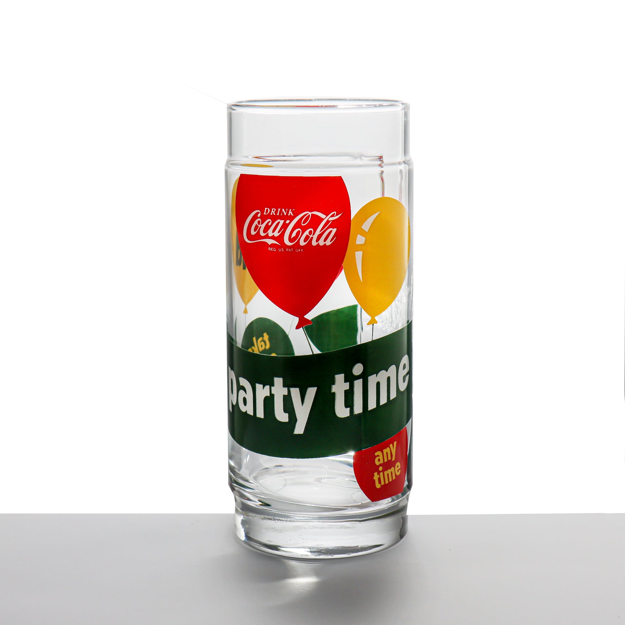 Coke Hiball Glass Tumbler 250ml Party Time Patterned Pasabahce 40995