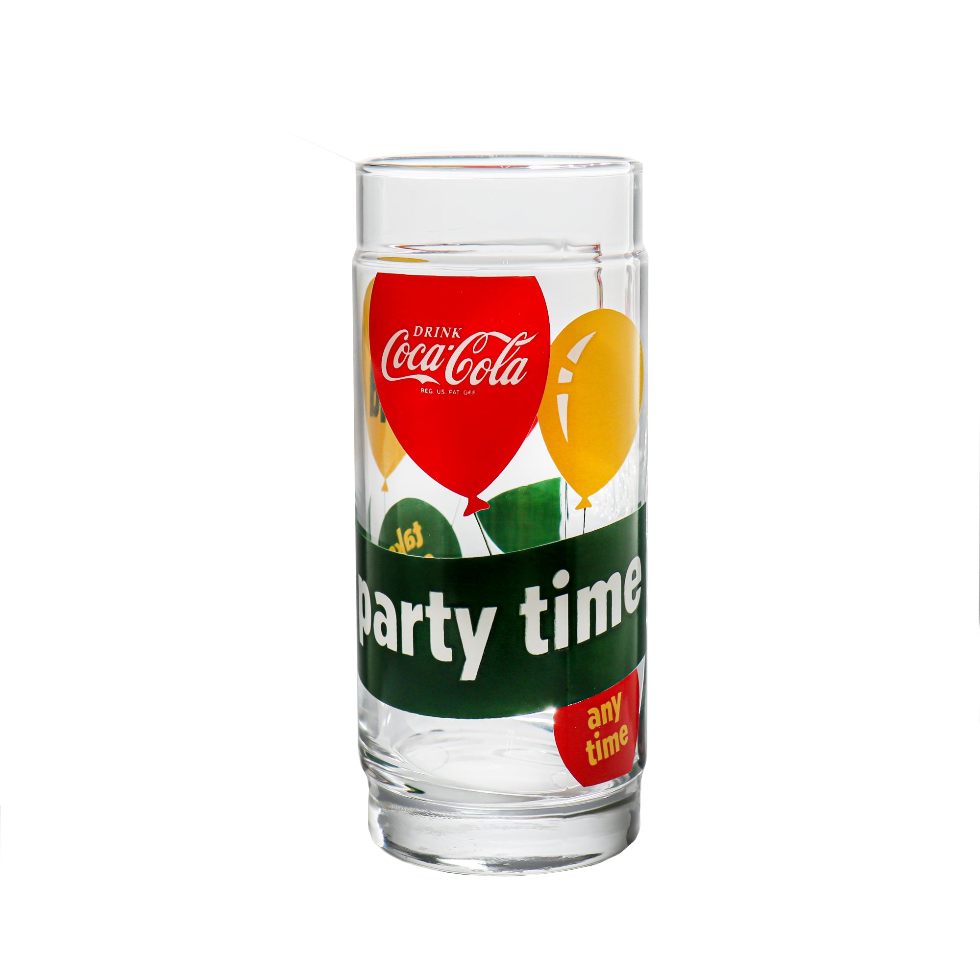 Coke Hiball Glass Tumbler 250ml Party Time Patterned Pasabahce 40995