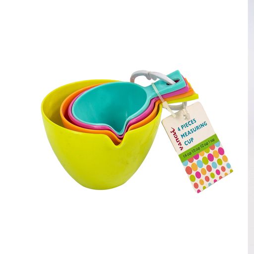 Measuring Cup 4pc Set Assorted Colors XBAK183