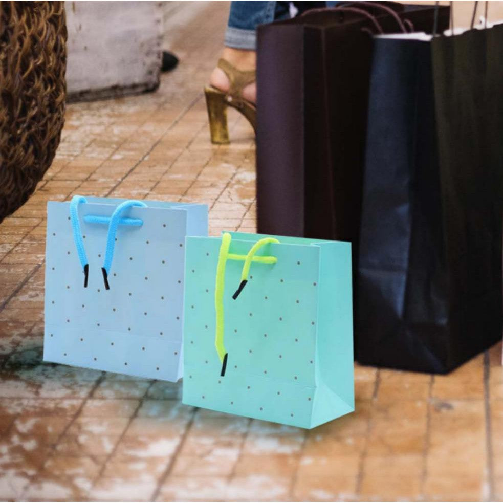 Gift Paper Bag Dots 14x15cm Extra Small