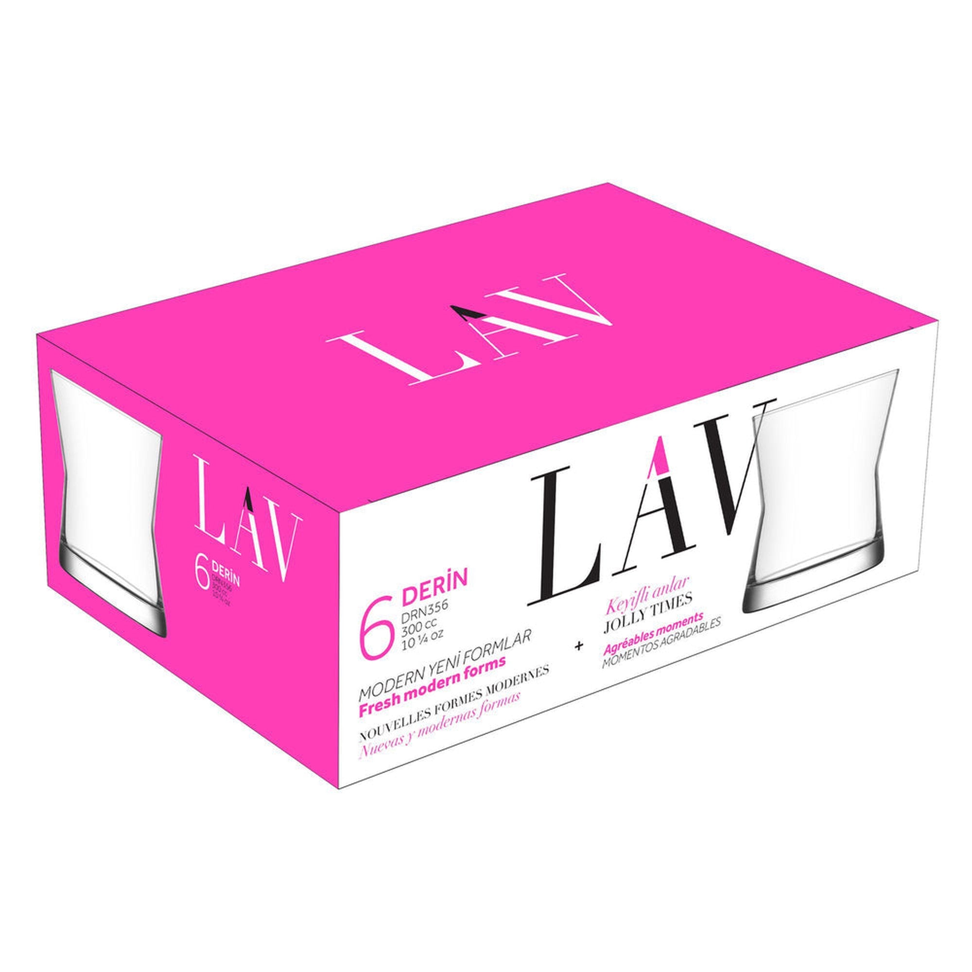 LAV Derin Glass Tumbler 130ml Whisky 6pack SG2044