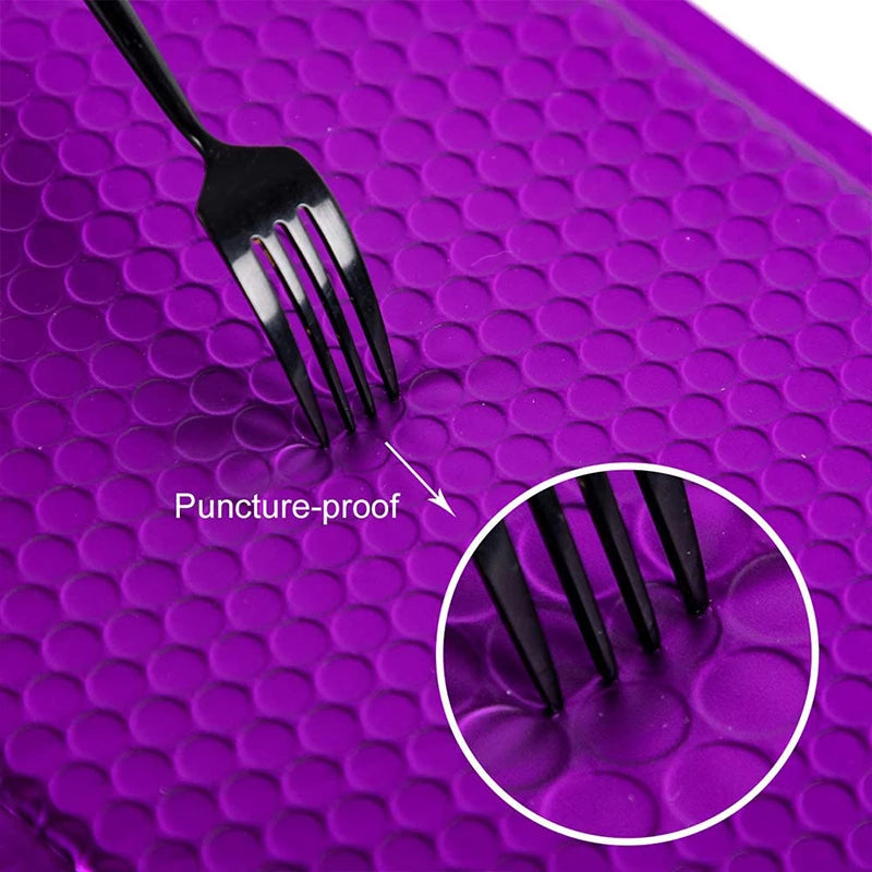 Bubble Pouch Mailer Bag Self-Seal Padded Envelope Purple