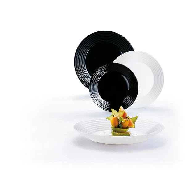 Luminarc Harena Side Plate 19cm Black Tempered Glass 39990