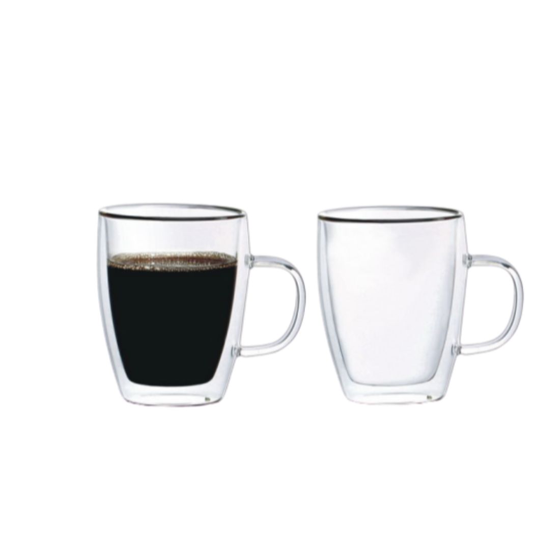 Winox Borosilicate Double Wall Glass Codfee Mug 270ml 2pc GL2701
