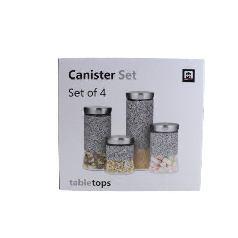 Glass Canister 4pc Set Gl2797/96
