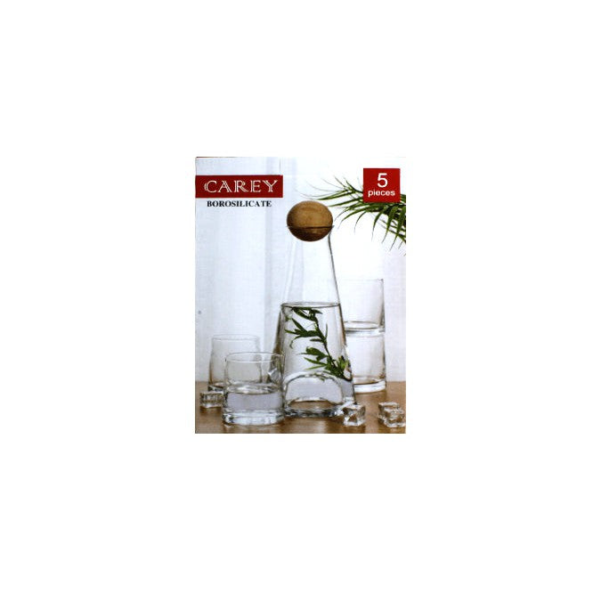Borosilicate Water Set 5pcs Carey GL2826