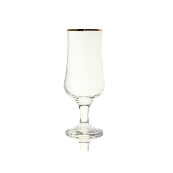 Glass Tumbler 370ml Cocktail Gold Rim Wine