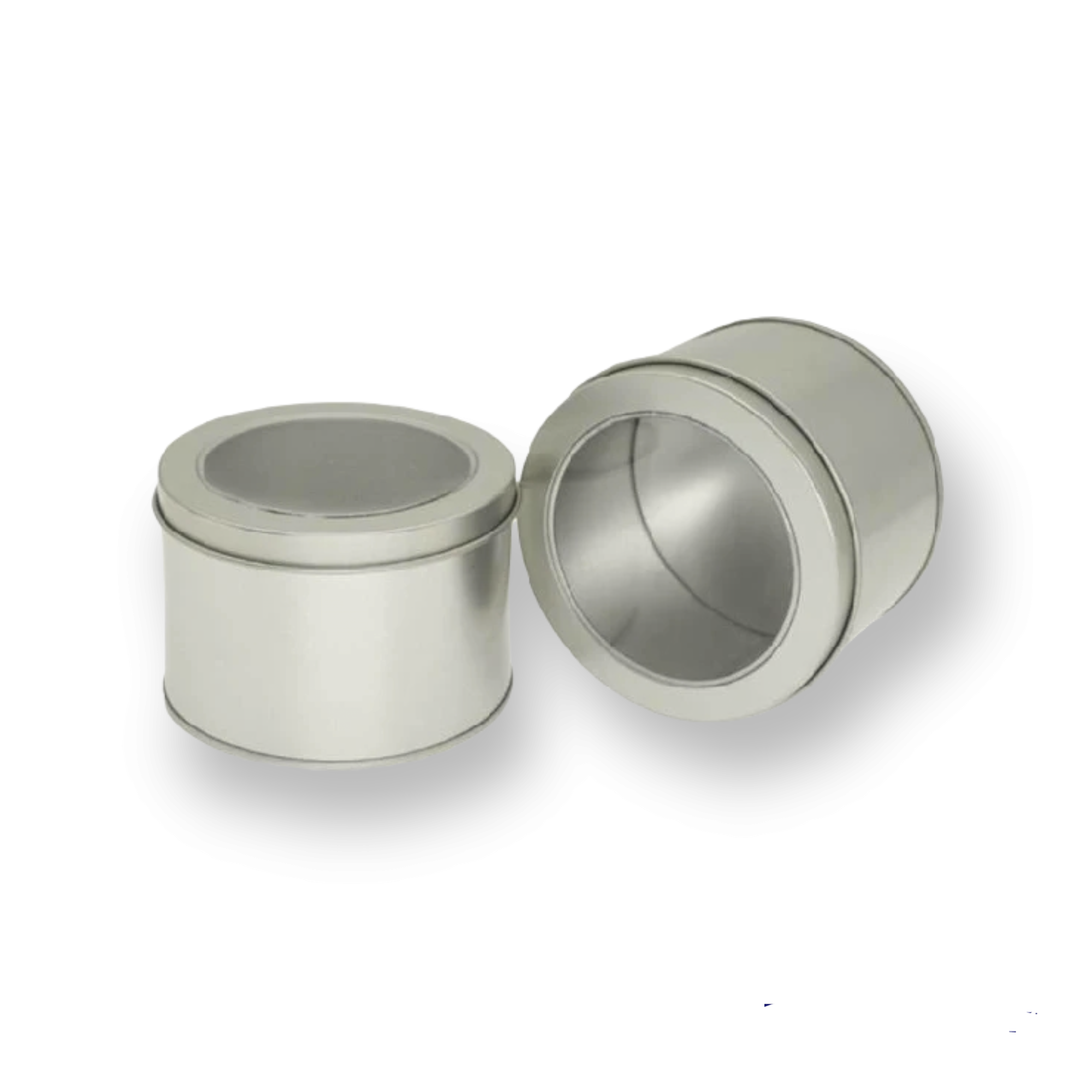 Gift Tin Box Round with Window Lid 4x2cm