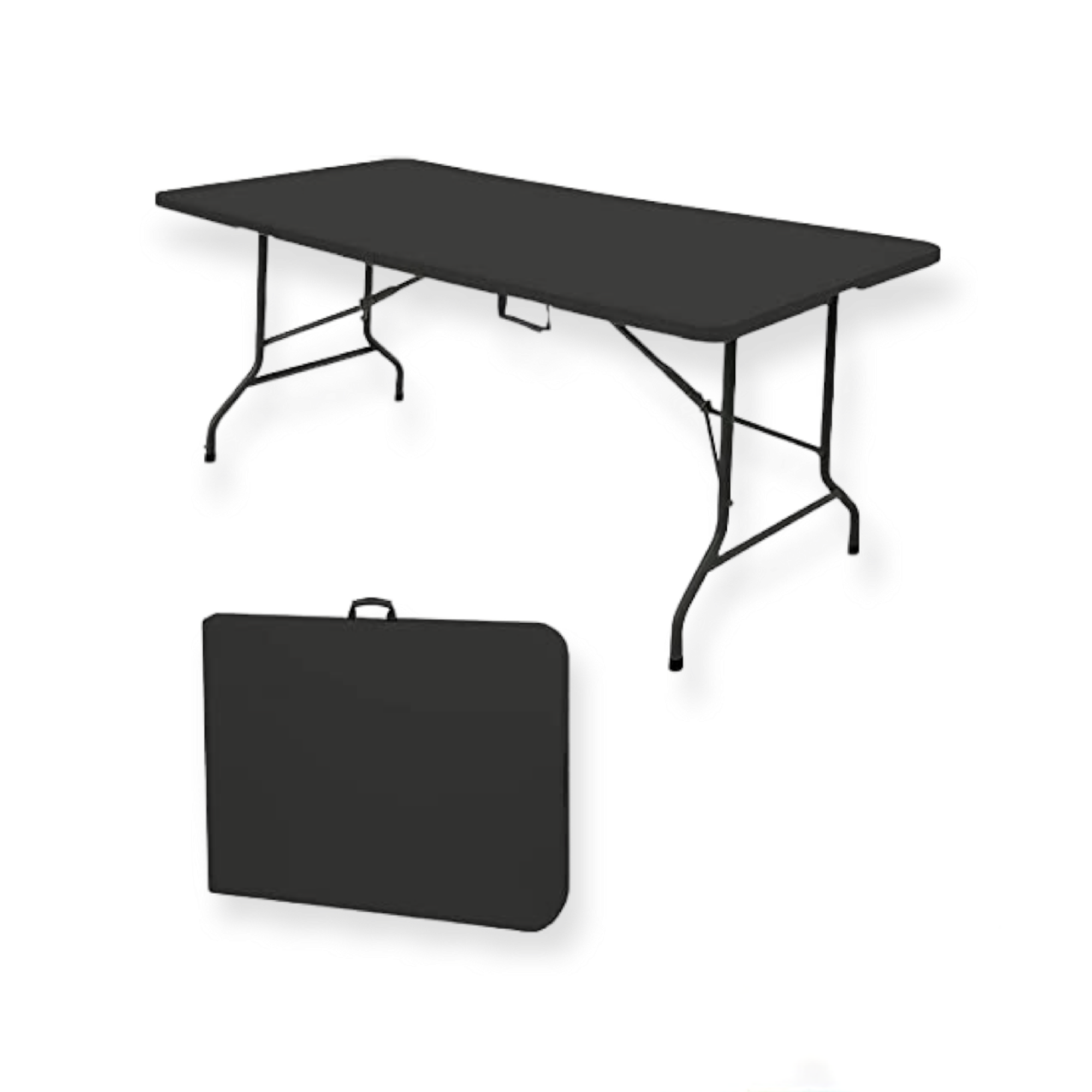1.8m Folding Trestle Table 6ft Black