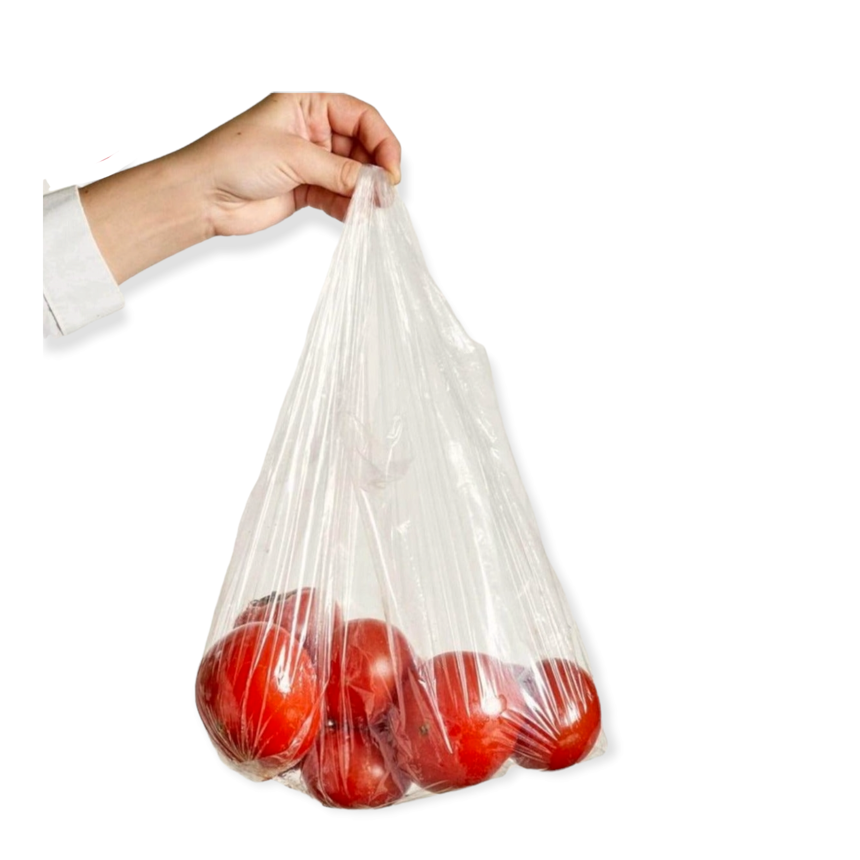 Mini Plastic Carrier Bags 8L Clear VTC - 20/14x43cm 30microns 250pack