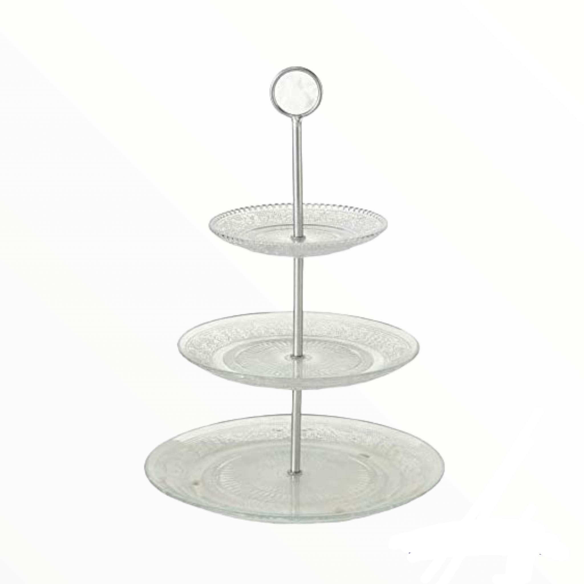 Patisserie Cake Server Stand 3-Tier Glass