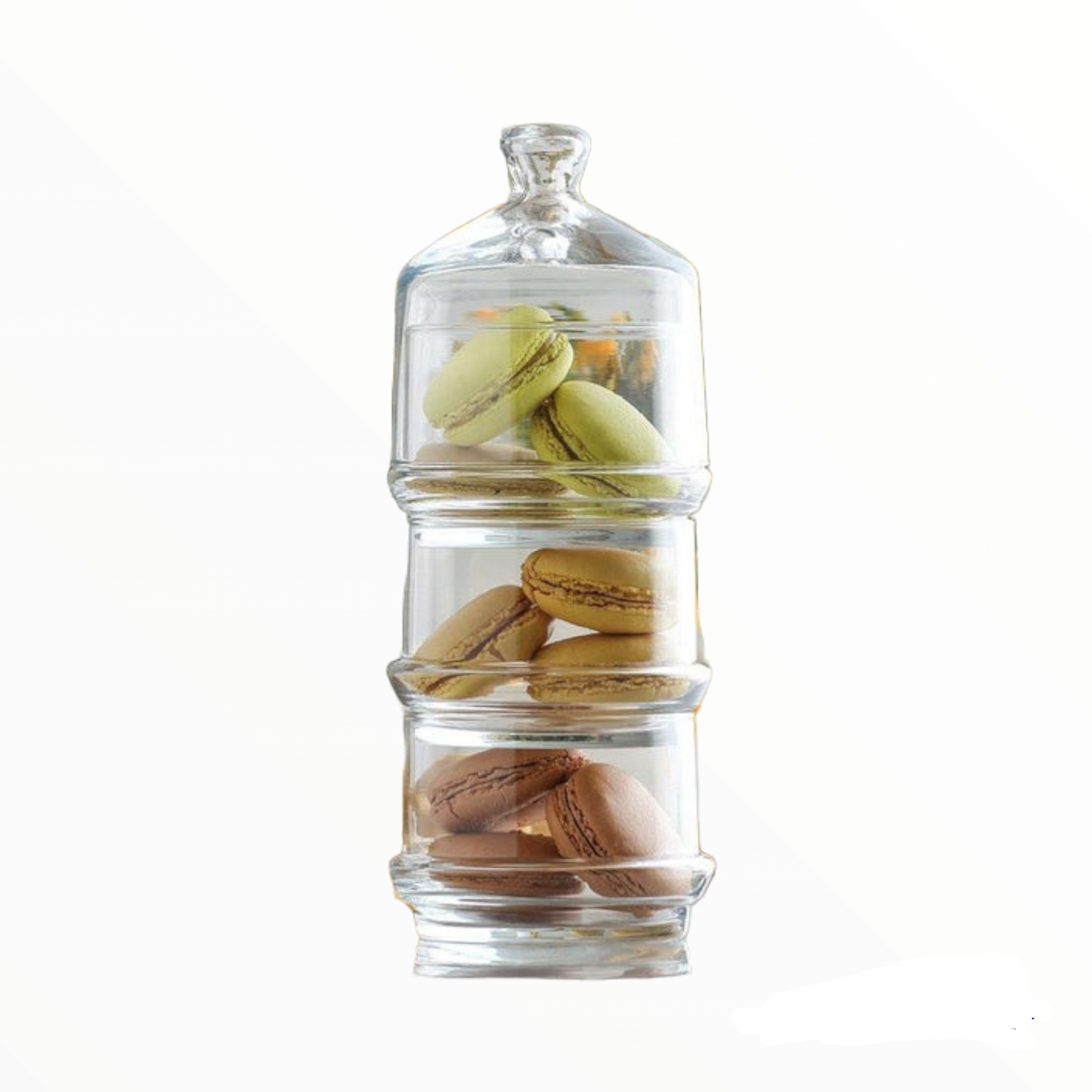 LAV 3-Tier Glass Dome Jar 765ml with base SGN054