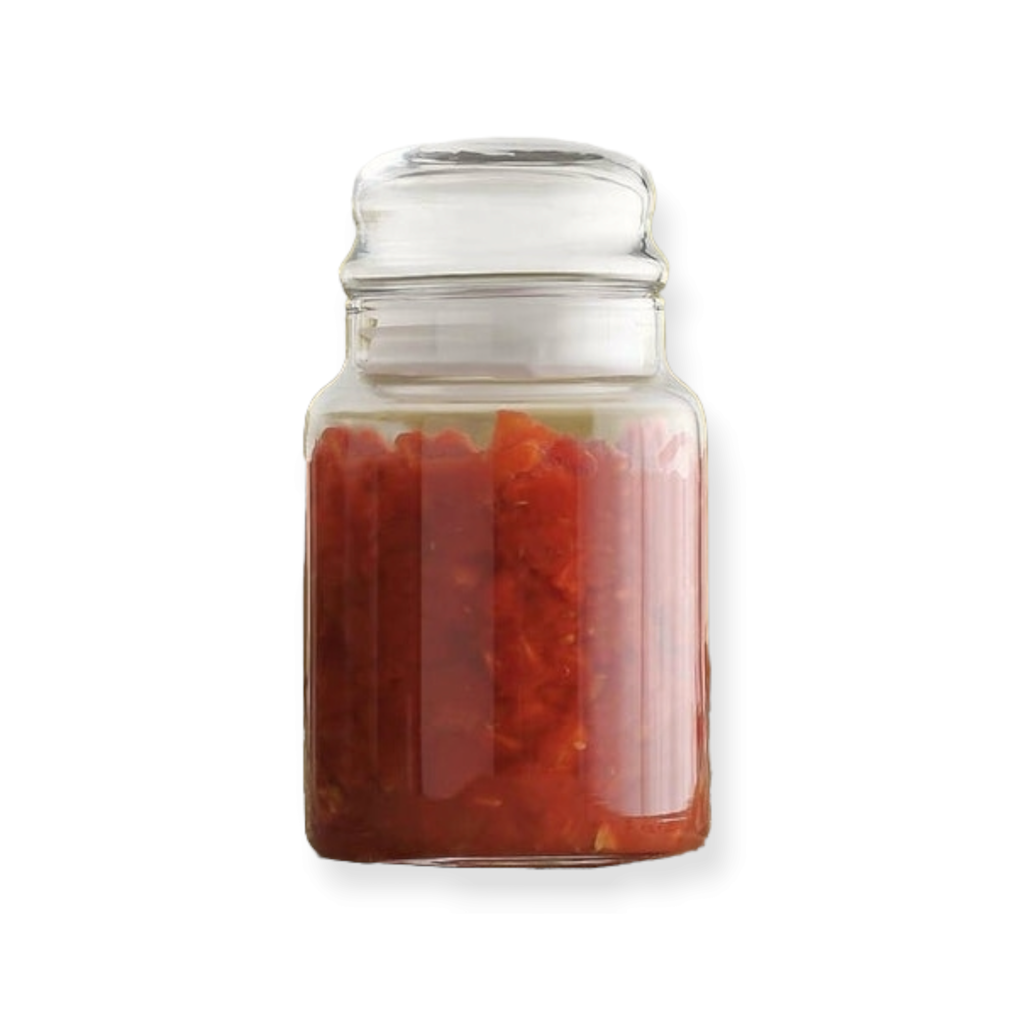 LAV Glass Canister Jar 635ml with White Lid SGN946