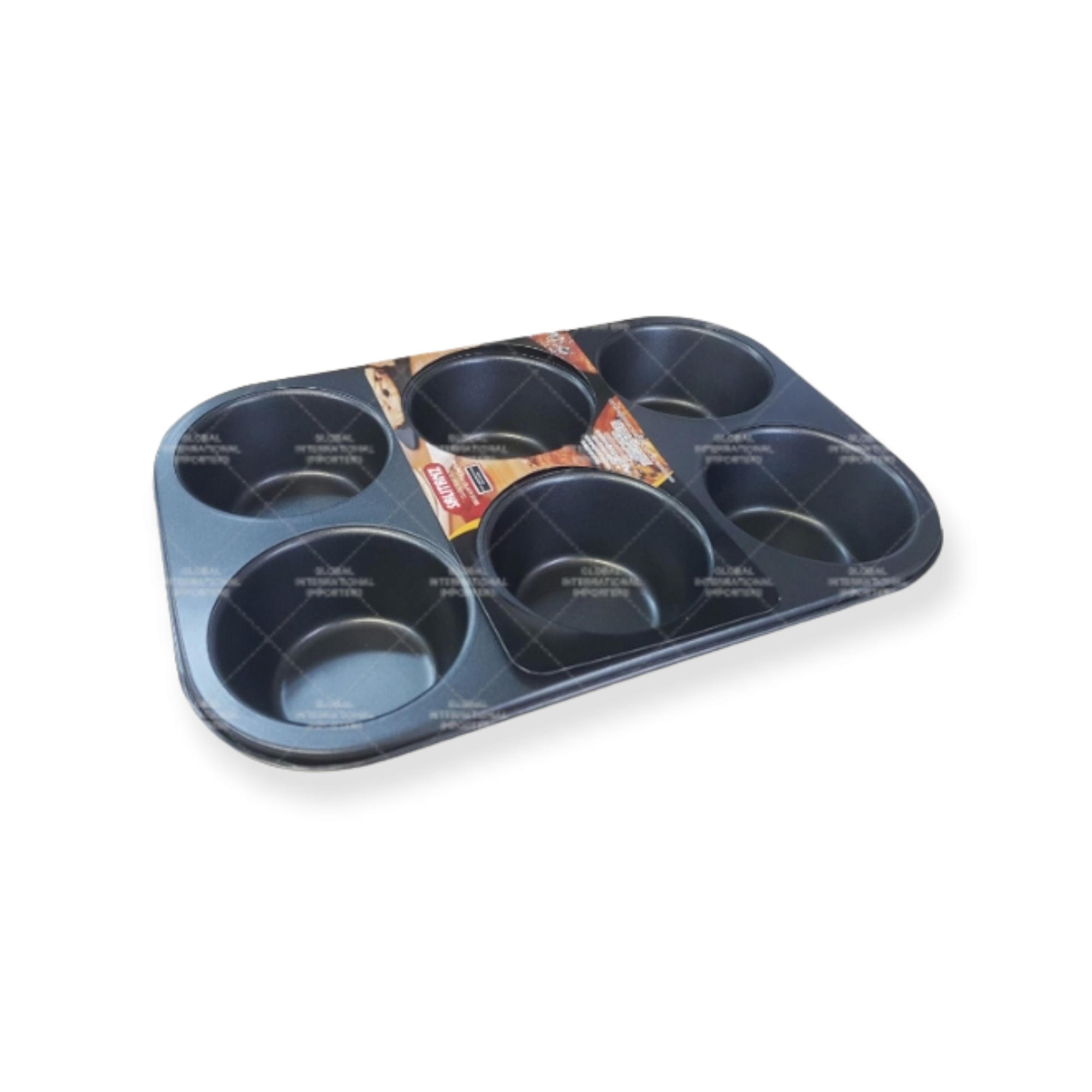 Jumbo Muffin Baking Pan Tray 6-Cup 32x23cm
