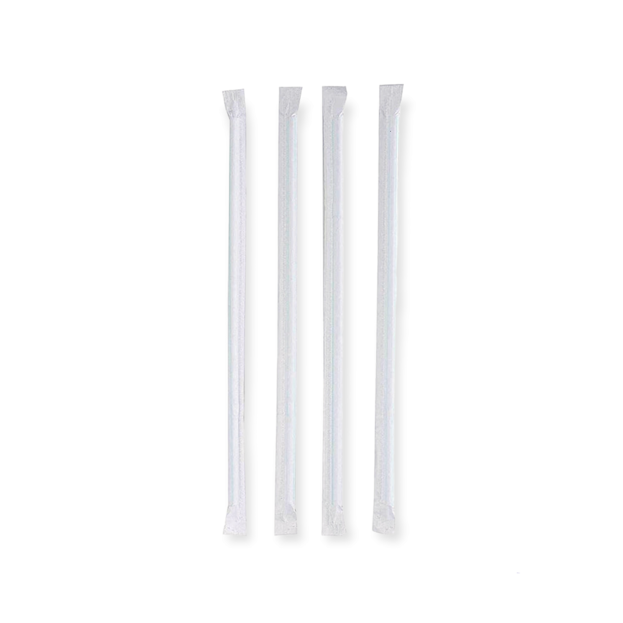 Milkshake Disposable Plastic Straws 6mm Wrapped 2000pack