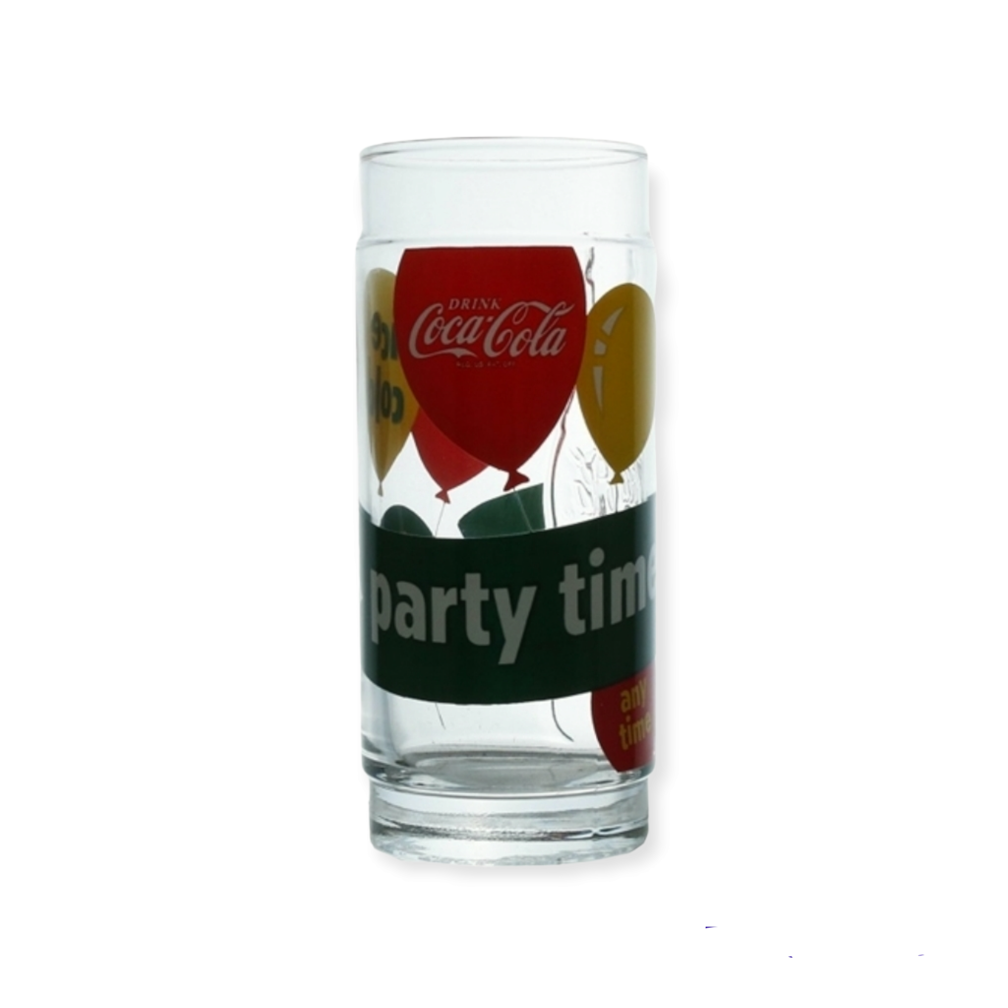 Coke Hiball Glass Tumbler 250ml Party Time Patterned Pasabahce 40995