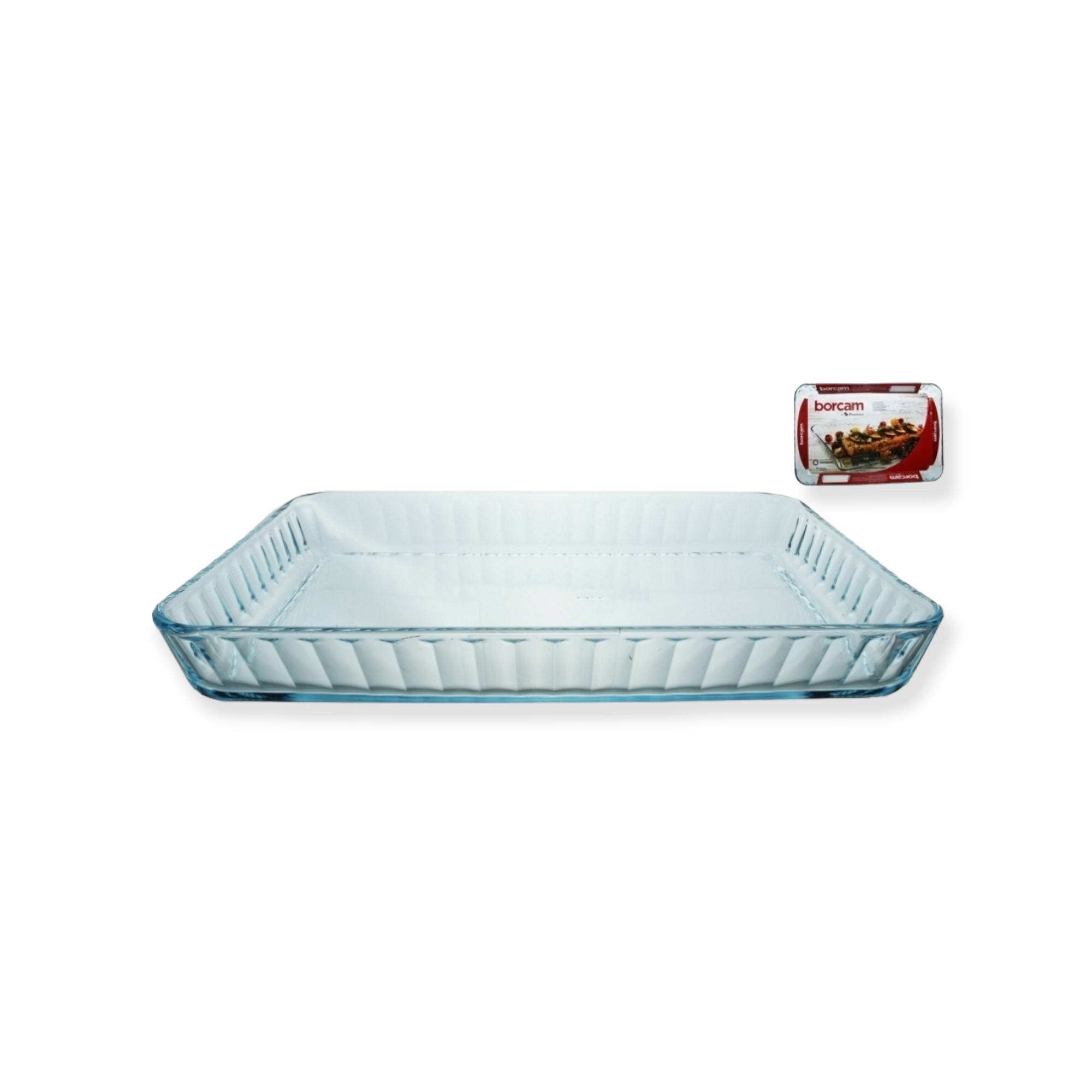 Borcam Glass Serving Dish Oven Dish Rectangle 3800cc 23061