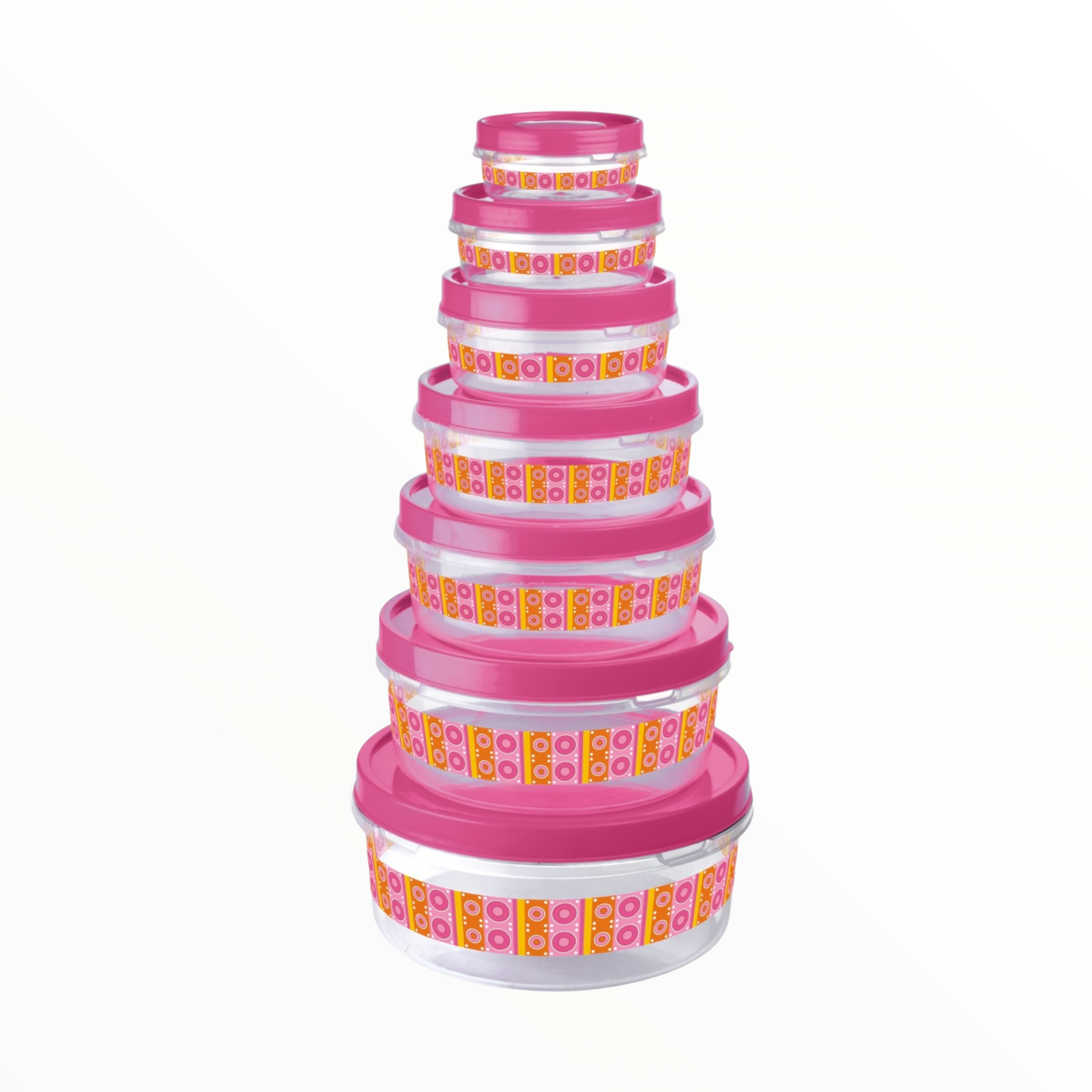 Plastic Container Floral Prince 7pcs 7580P