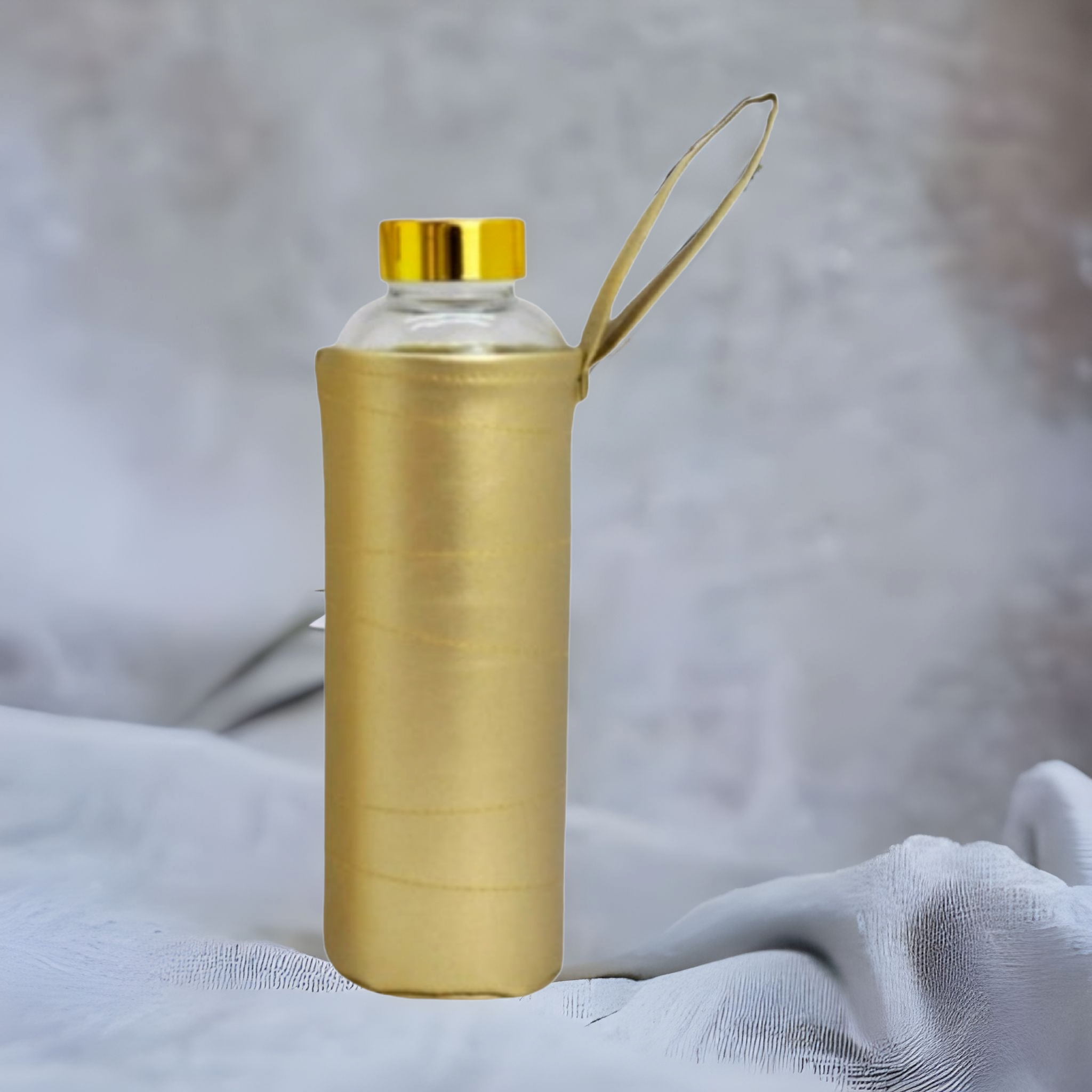 Regent Glass Drinking Bottle Flask 600ml with Leatherette Sleeve 26101