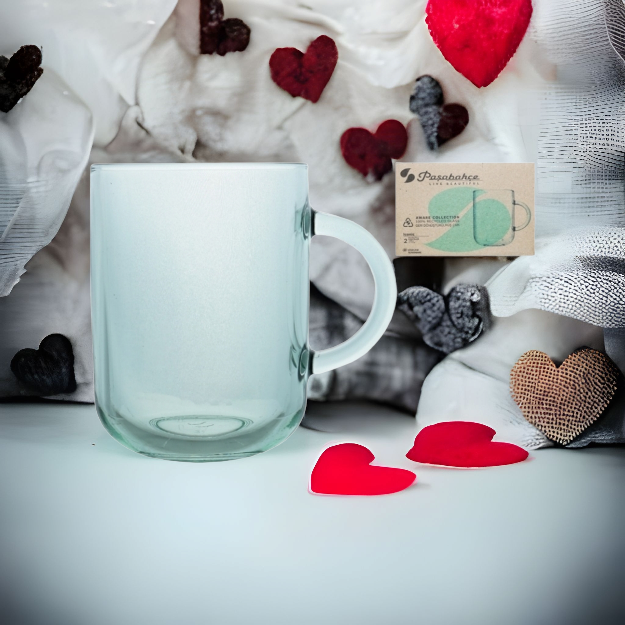 Pasabahce Iconic Recycle Glass Coffee Mug 330ml 2pc 24035