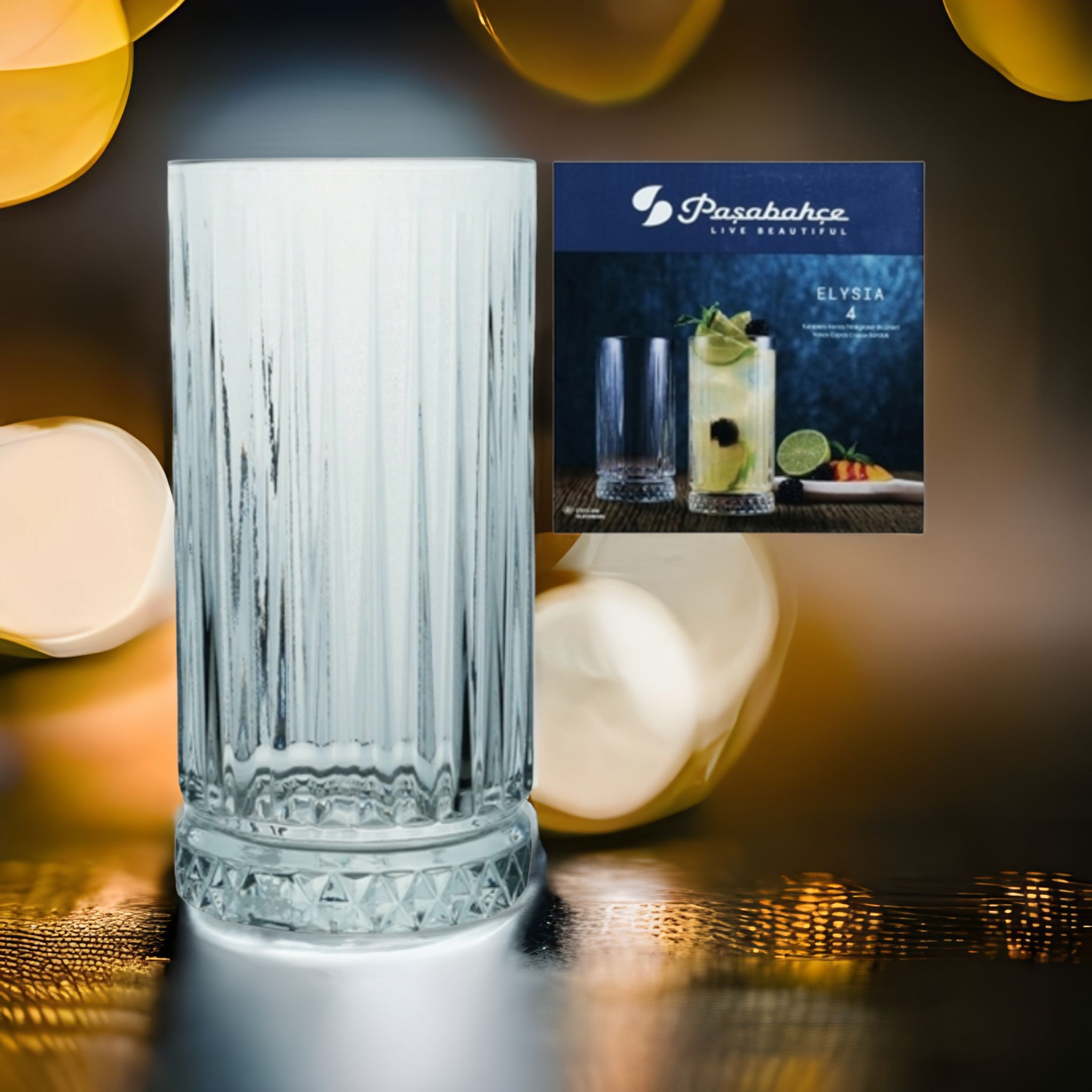 Pasabahce Elysia Hiball Glass Tumbler 365ml 4pack 24024