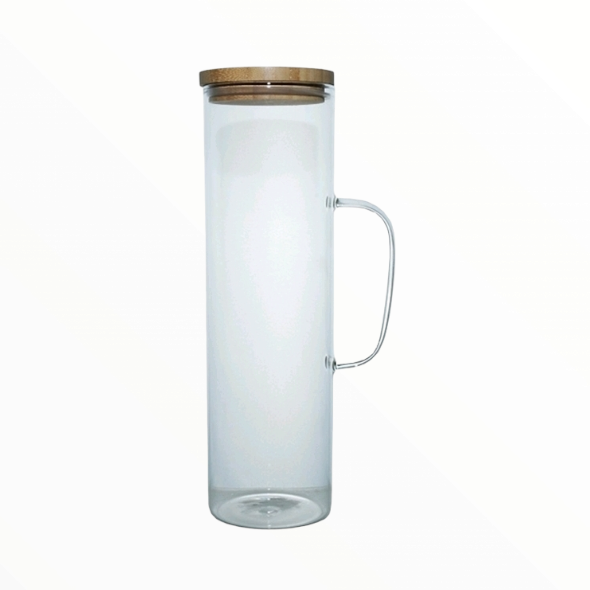 Pasabahce Glass Water Jug with Handle and Bamboo Lid 1.6L 27295