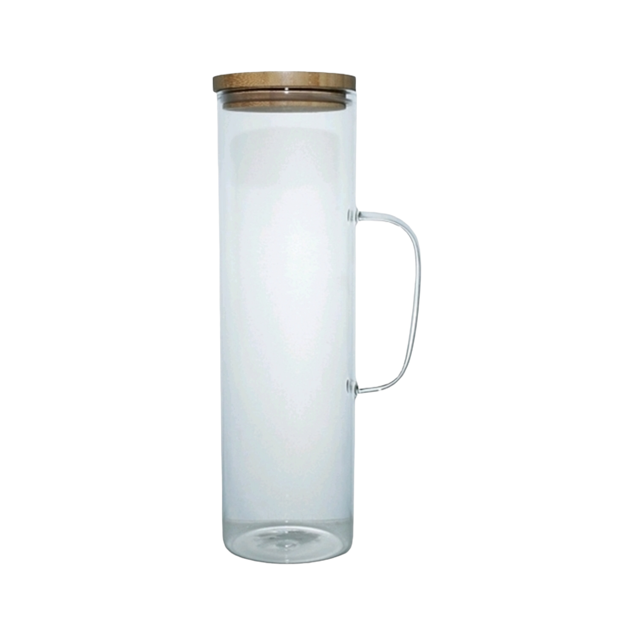 Pasabahce Glass Water Jug with Handle and Bamboo Lid 1.6L 27295