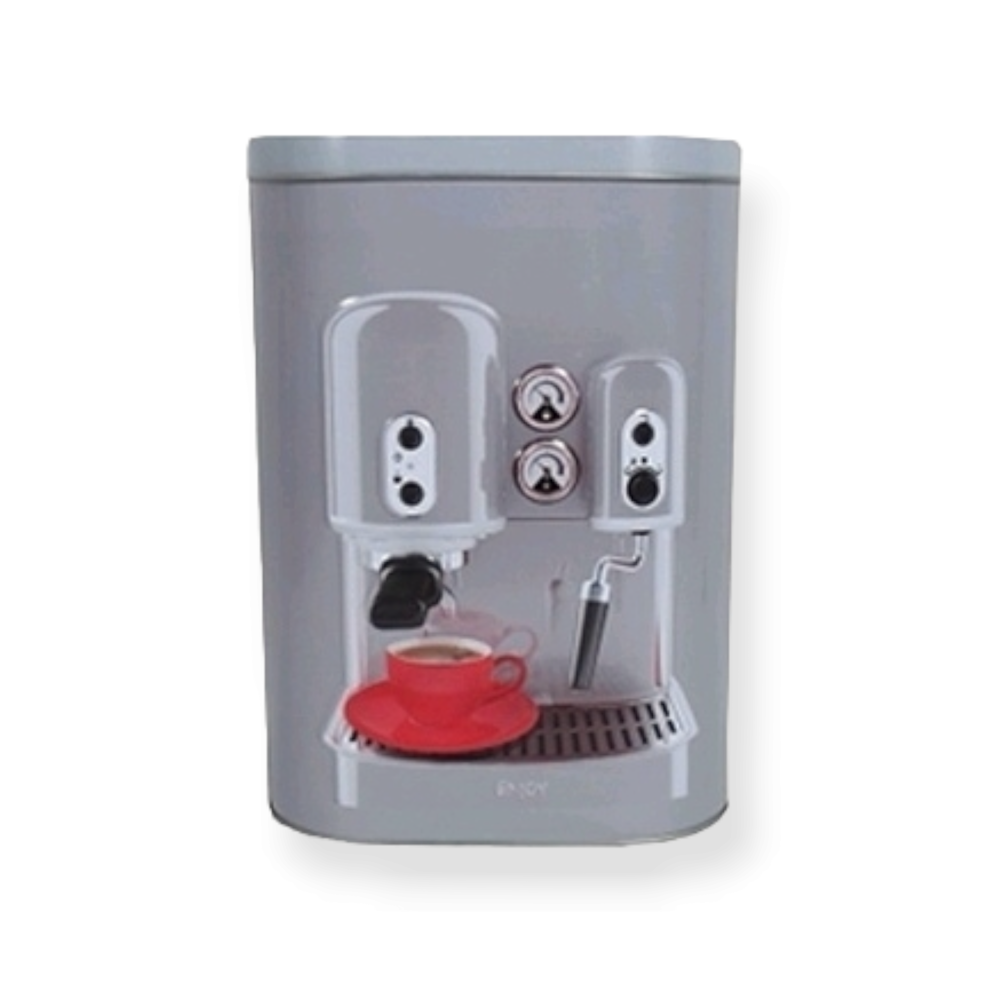 Retro Coffee Machine Tin Canister Food Storage Container Kitchen Jar Holder 13151