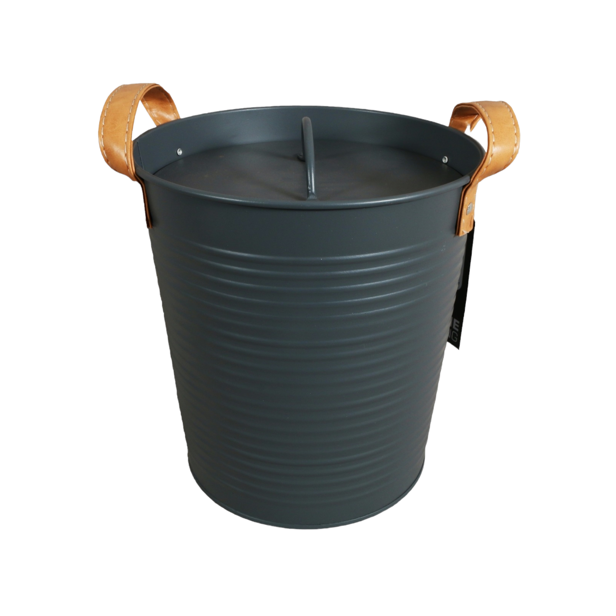 Ice Bucket Metal Charcoal With Lid 22108