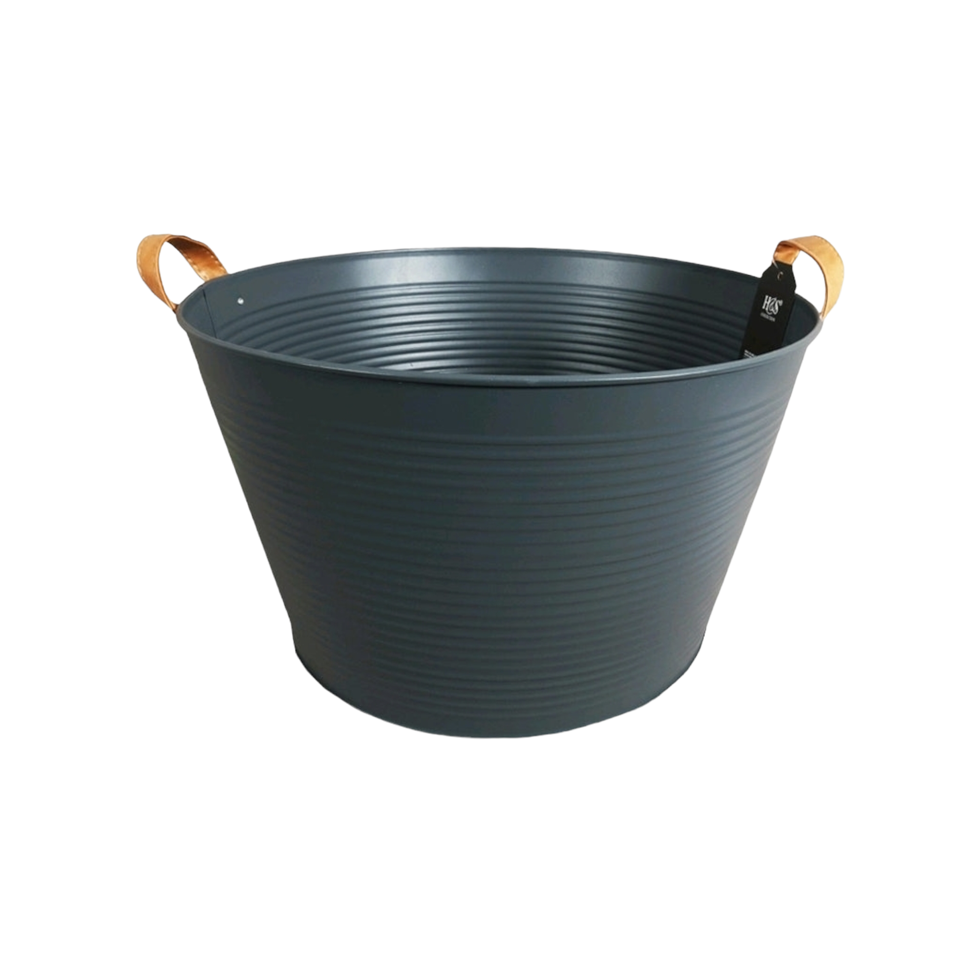Metal Beverage Bucket Charcoal with Handle 22110