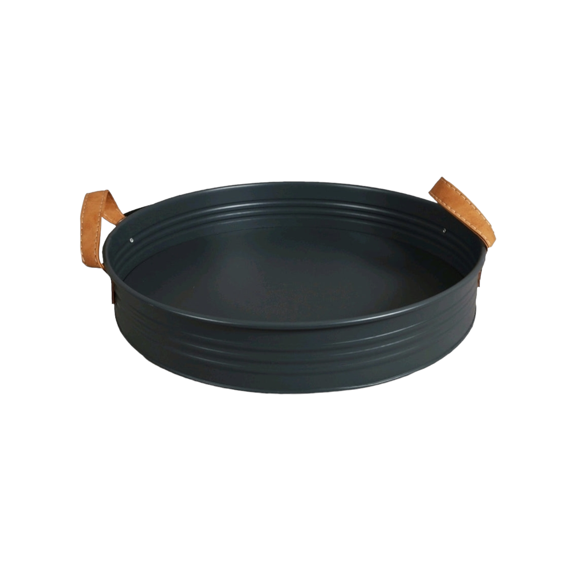 Serving Tray Metal Char with Handle 31x5.3cm 22109