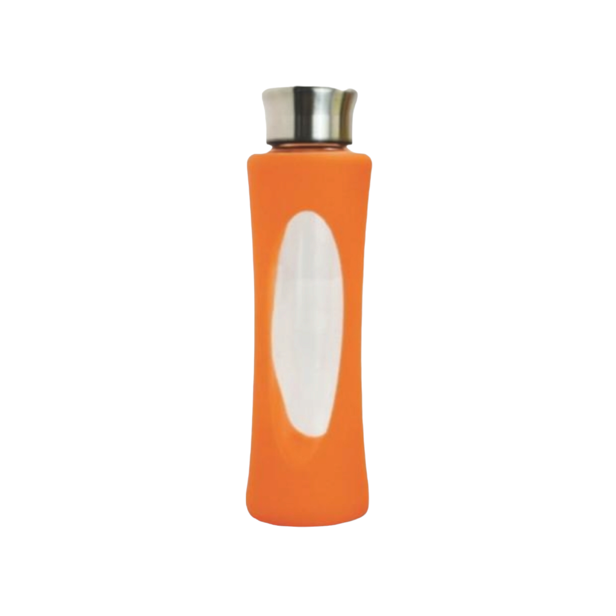 Regent Spots Water Bottle Glass with Colored Sleeve Metal Lid 580ml