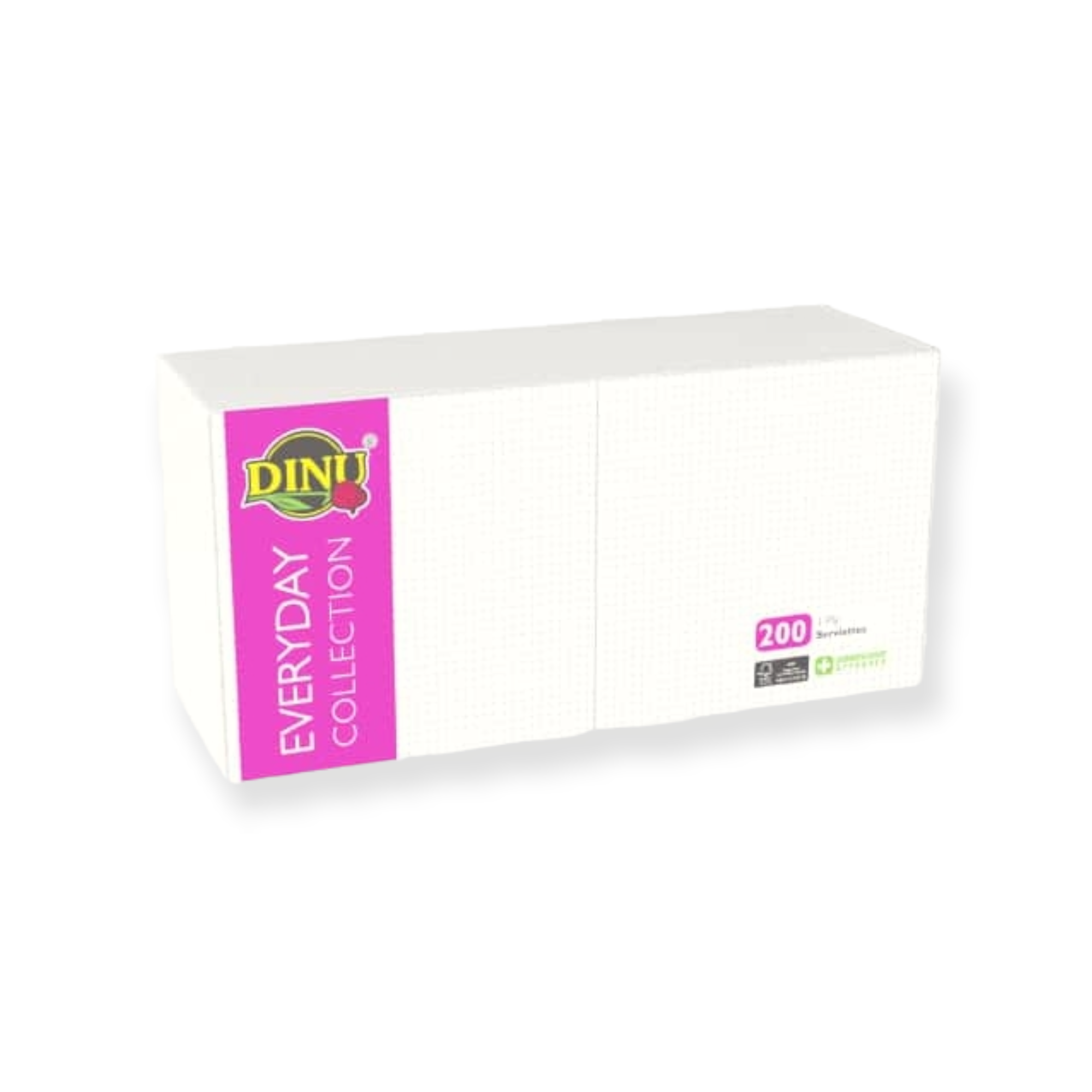 Dinu Serviettes Jumbo White 1ply 200pack - Everyday Serviettes